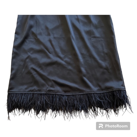 NWOT Bohme black feather dress SMALL - Picture 3 of 5